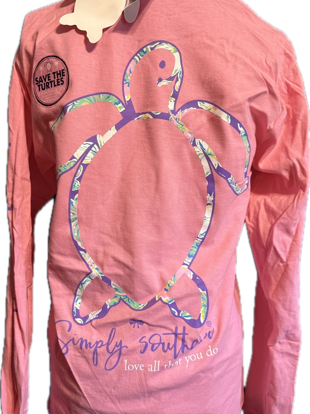 Simply Southern Pink Short-Sleeve Tee with Turtle Graphic